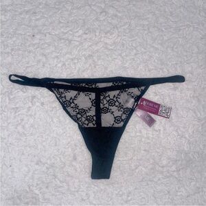 New Adore Me Lace G-String Black Panties